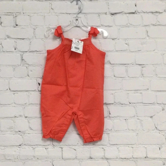 NWT Janie & Jack Shoulder Tie Romper 0-3M - Picture 1 of 6